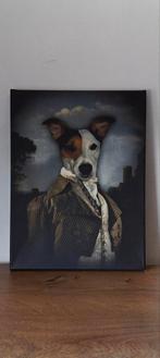 Leuk canvas schilderij van Jack Russell, Antiek en Kunst, Ophalen of Verzenden