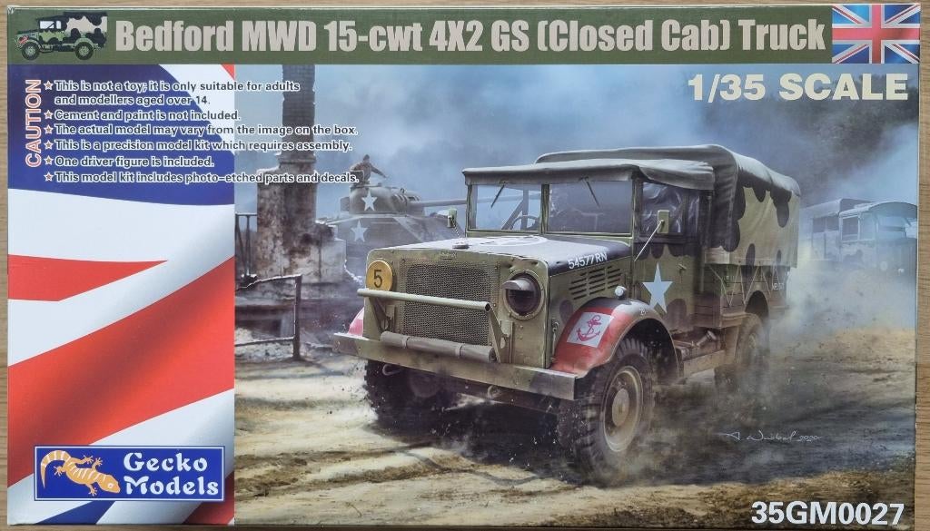 Gecko Models 1:35 #35GM0027 WWII Bedford (Closed Cab) Truck, Overige merken, 1:32 tot 1:50, Nieuw, Ophalen of Verzenden