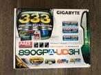 Gigabyte GA-890GPA-UD3H Motherboard AMD 890GX Socket AM3 ATX, Ophalen of Verzenden, Gebruikt, DDR3