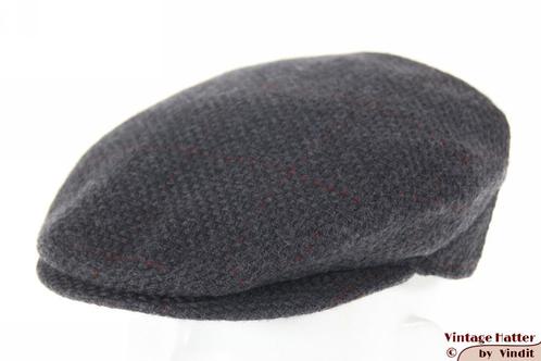 Platte pet Borsalino Doria donker grijs wol met drukknoop 56, Kleding | Heren, Hoeden en Petten, Nieuw, Pet, 57 cm (M, 7⅛ inch) of minder