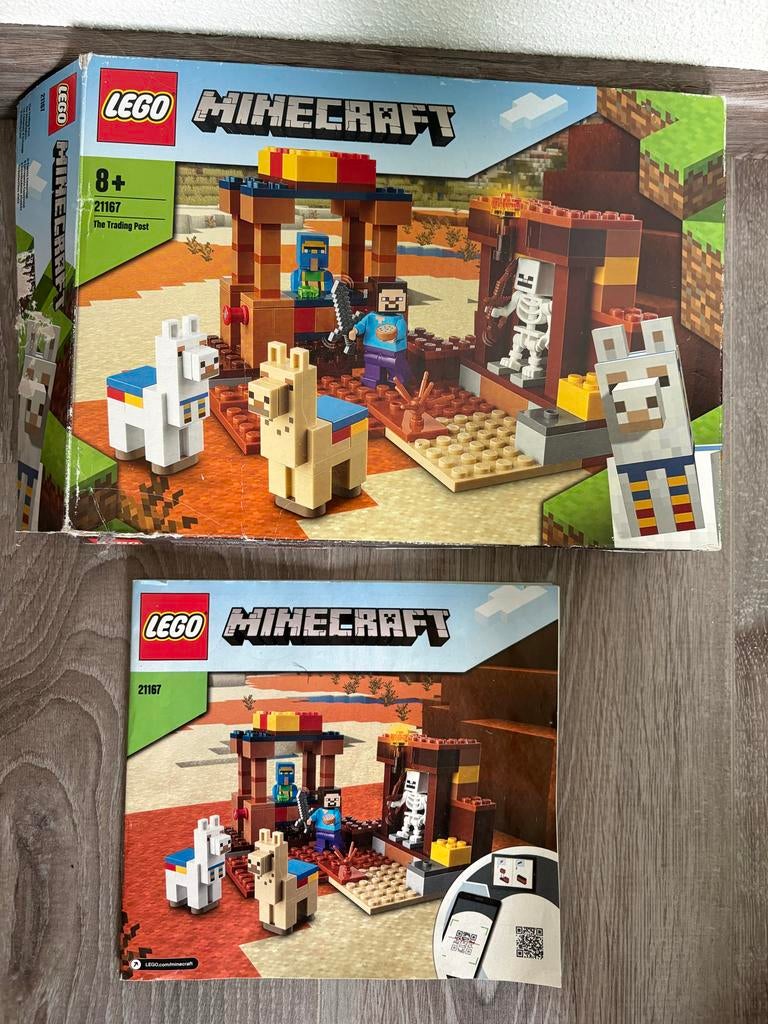 Lego Minecraft 21167 Handelspost - 3 stukjes missen, Ophalen, Gebruikt, Complete set, Lego