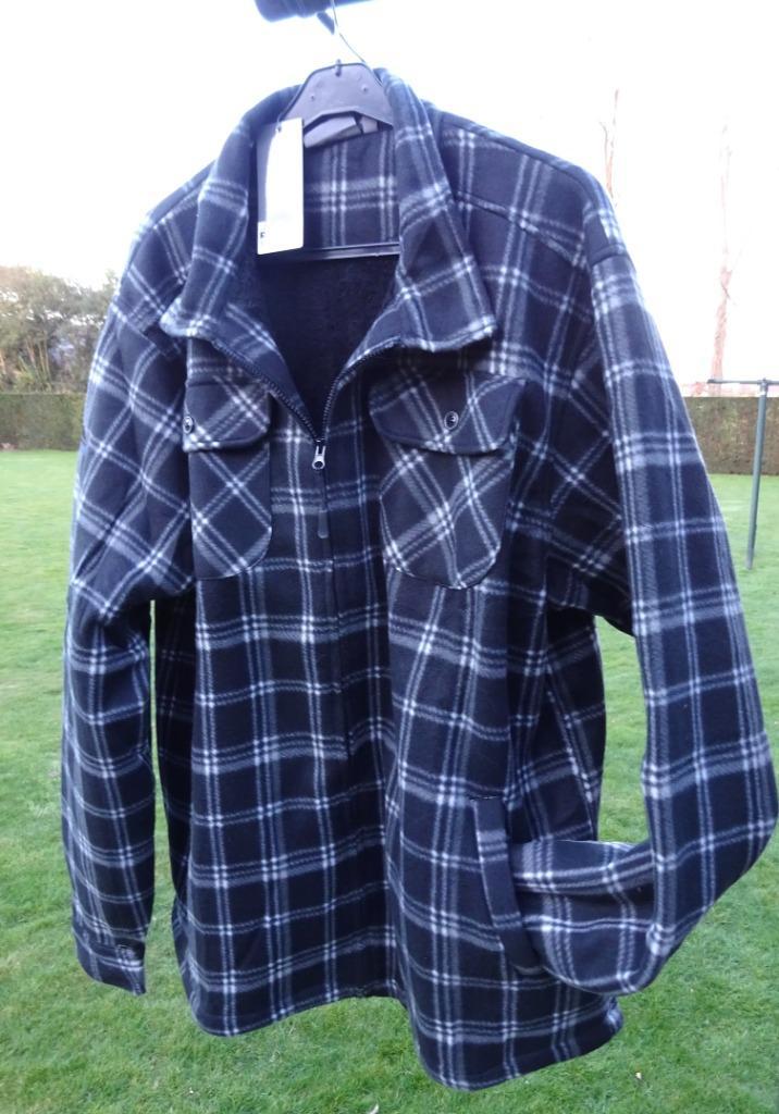 Nieuw Maat 3XL Zwart/Wit geruit GEVOERD houthakkers Jasje/He, Kleding | Heren, Jassen | Winter, Nieuw, Overige maten, Overige kleuren