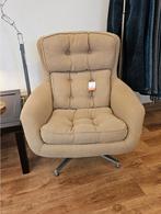 Alf Svensson  Dux Form 7 vintage fauteuil stof beige stof, Gebruikt, Vintage, Metaal, Ophalen