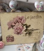 Metalen plaat Le jardin, Ophalen of Verzenden