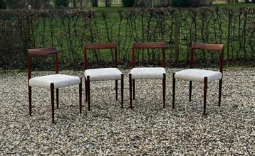 Set van 4 palisander teak eetkamerstoelen Lübke REFURBISHED  beschikbaar voor biedingen