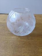 Vaas.Bohemia kristal.Gegraveerd/geëtst glas.Vintage, Ophalen of Verzenden