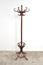 Vintage beukenhouten staande kapstok Thonet stijl jaren 50