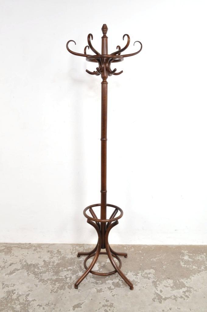 Vintage beukenhouten staande kapstok Thonet stijl jaren 50, Huis en Inrichting, Woonaccessoires | Kapstokken, Gebruikt, Staande kapstok