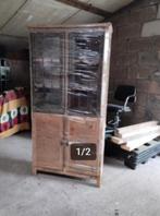 vitrinekast, Huis en Inrichting, Kasten | Buffetkasten, Ophalen, Met deur(en), Oude stijl, Zo goed als nieuw