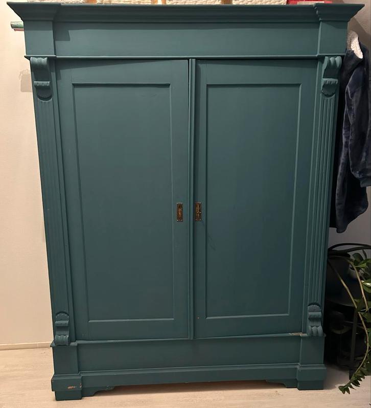 Grote kledingkast met hanggedeelte en planken, Huis en Inrichting, Kasten | Kledingkasten, Gebruikt, 200 cm of meer, 100 tot 150 cm