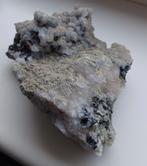 Calciet, Pyriet en Galaniet (Bulgarije) c.a. 450 gram, Verzamelen, Mineralen en Fossielen, Ophalen of Verzenden, Mineraal