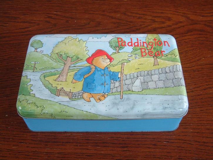 blik trommel Paddington Bear Douwe Egberts DE, Verzamelen, Blikken, Gebruikt, Overige, Douwe Egberts, Ophalen of Verzenden