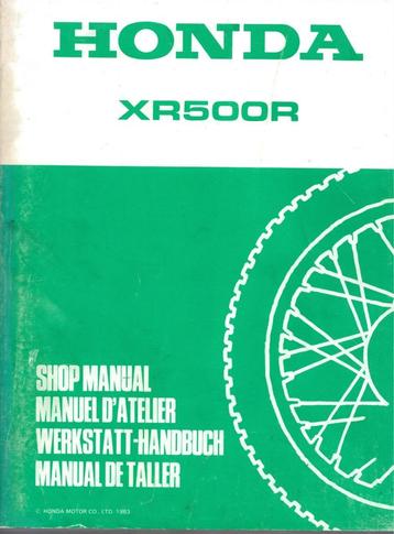 Honda XR500 R shop manual werkplaatsboek beschikbaar voor biedingen