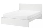 MALM bedonderstel bed, Huis en Inrichting, Ophalen, Wit, Tweepersoons, 140 cm