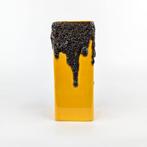 Fohr Keramik 341 - 15 prachtige geel zwarte fat lava vaas, Ophalen of Verzenden
