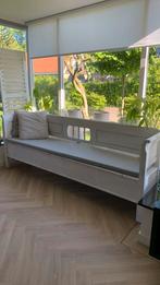 Nieuwe grenen klepbank met Nofruit kussen, Ophalen