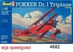 Vliegtuig Revell 1:48 FOKKER Dr1 TRIPLANE 4682 modelbouw, Hobby en Vrije tijd, Modelbouw | Vliegtuigen en Helikopters, Revell