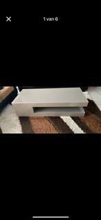 Luxe Salontafel van karat S139 salon tafel taupe met glas, Gebruikt, 100 tot 150 cm, Glas, Minder dan 50 cm