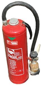 Een vintage ajax brandblusser met koolzuur vat nog vol, Antiek en Kunst, Curiosa en Brocante, Ophalen