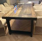 Houten Eettafel incl Glasplaat, Huis en Inrichting, Tafels | Eettafels, Ophalen, 200 cm of meer, 50 tot 100 cm, Zo goed als nieuw