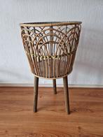 Vintage rotan plantenstandaard, Ophalen of Verzenden, Gebruikt