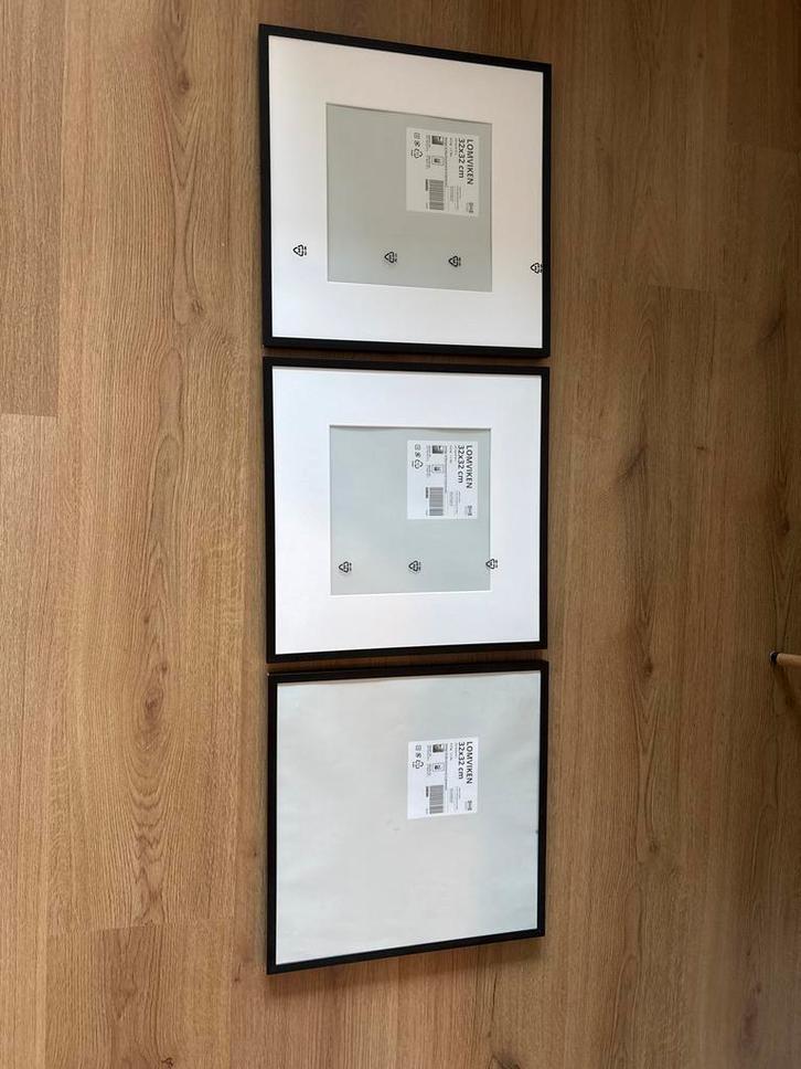 Ikea Lomviken fotolijsten 32x32 3 st., Huis en Inrichting, Woonaccessoires | Lijsten, Zo goed als nieuw, Minder dan 50 cm, Minder dan 50 cm
