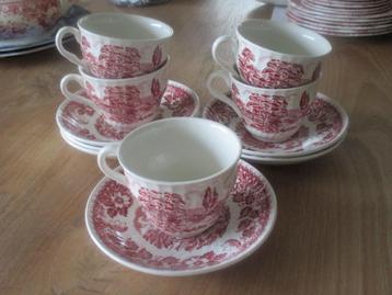 Kop en schotels Barrats Elizabethan roze  beschikbaar voor biedingen