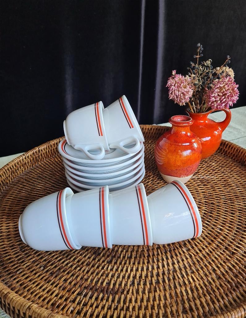 Richard Ginori espresso set 6 (pers), Caffè Musetti, Huis en Inrichting, Keuken | Servies, Nieuw, Ophalen of Verzenden, Overige stijlen