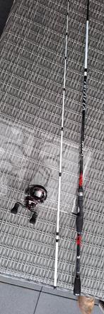 Reel+hengel 1 KEER GEBRUIKT!!, Watersport en Boten, Ophalen, Nieuw, Complete set