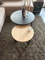 Salon tafel set hout marmer, Ophalen, Zo goed als nieuw