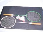 2x BADMINTONRACKET metaal &hout &plastic 62½ cm 3 Pluimpjes, Ophalen of Verzenden, Gebruikt