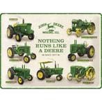 John Deere modellen tractor relief reclamebord van metaal, Nieuw, Ophalen of Verzenden