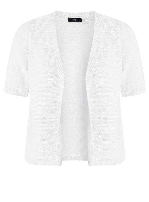 Wit kort vest Jitske van Yesta Maat 46 nu €37,50, Kleding | Dames, Truien en Vesten, Nieuw, Maat 46/48 (XL) of groter, Wit, Ophalen of Verzenden