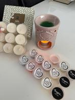 Waxmelts kaarsen en houder, Huis en Inrichting, Woonaccessoires | Kandelaars en Kaarsen, Overige materialen, Gebruikt, Overige kleuren