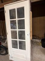 Hardhouten binnendeur met kozijn, Doe-het-zelf en Verbouw, Deuren en Horren, Ophalen, Gebruikt, 80 tot 100 cm, 200 tot 215 cm