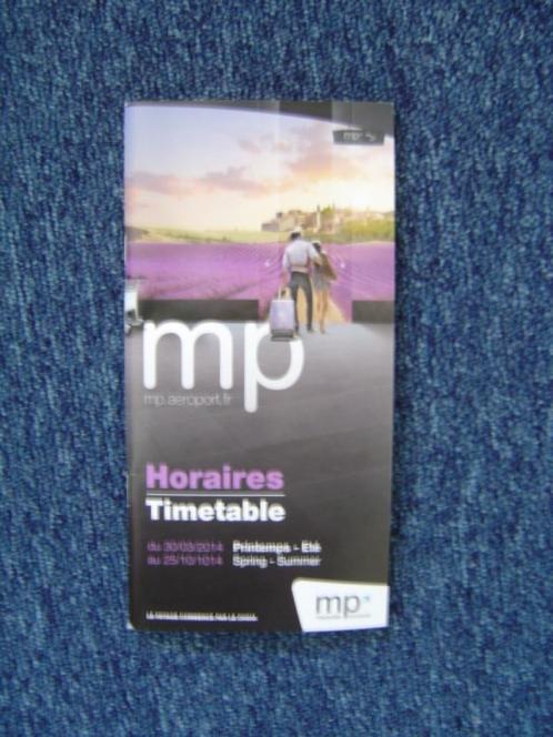 Timetable en/of dienstregeling Marseille airport zomer 2014, Verzamelen, Luchtvaart en Vliegtuigspotten, Zo goed als nieuw, Boek of Tijdschrift