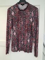 Claudia Strater blouse maat 38 oudroze zwart met print, Maat 38/40 (M), Ophalen of Verzenden, Claudia Sträter, Roze