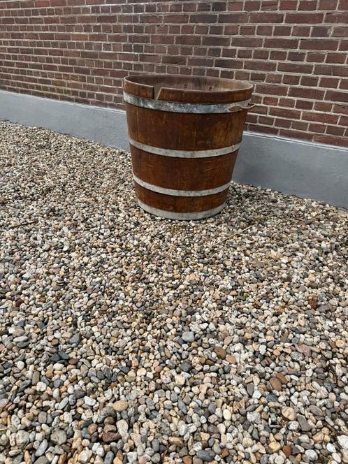 Houten ton regen ton houten planten bak, Tuin en Terras, Regentonnen, Gebruikt, Hout, 150 liter of meer, Ophalen