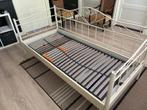 bed 1 persoons wit ijzer, Huis en Inrichting, Ophalen, Gebruikt, 90 cm, Eenpersoons