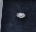 Gouden Ring met Briljant. Witgoud, 18 tot 19, Ophalen of Verzenden, Zo goed als nieuw, Met edelsteen