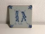 Antieke Delfts Blauwe Tegel Kinderspelen 10x10 cm, Antiek en Kunst, Ophalen of Verzenden