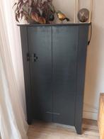 Zwarte houten kast - woood Gijs, Huis en Inrichting, Kasten | Buffetkasten, Ophalen, 100 tot 150 cm, 50 tot 100 cm, Landelijk