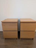 2x IKEA MALM ladekast 2 lades – eiken (nachtkastjes), Huis en Inrichting, Kasten | Ladekasten, Ophalen, Overige materialen, Scandinavisch design