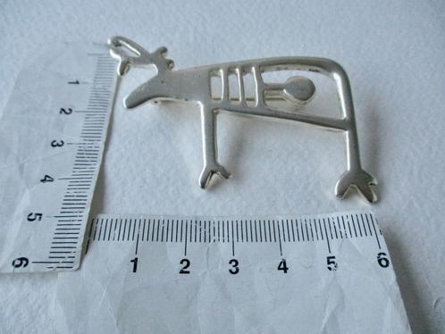 Zilverkleur ELAND Broche zijdemat waarschijnlijk is Deens, Sieraden, Tassen en Uiterlijk, Broches, Zo goed als nieuw, Overige materialen