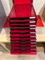 Muntenbox met 11 laden, Ophalen of Verzenden, Zilver