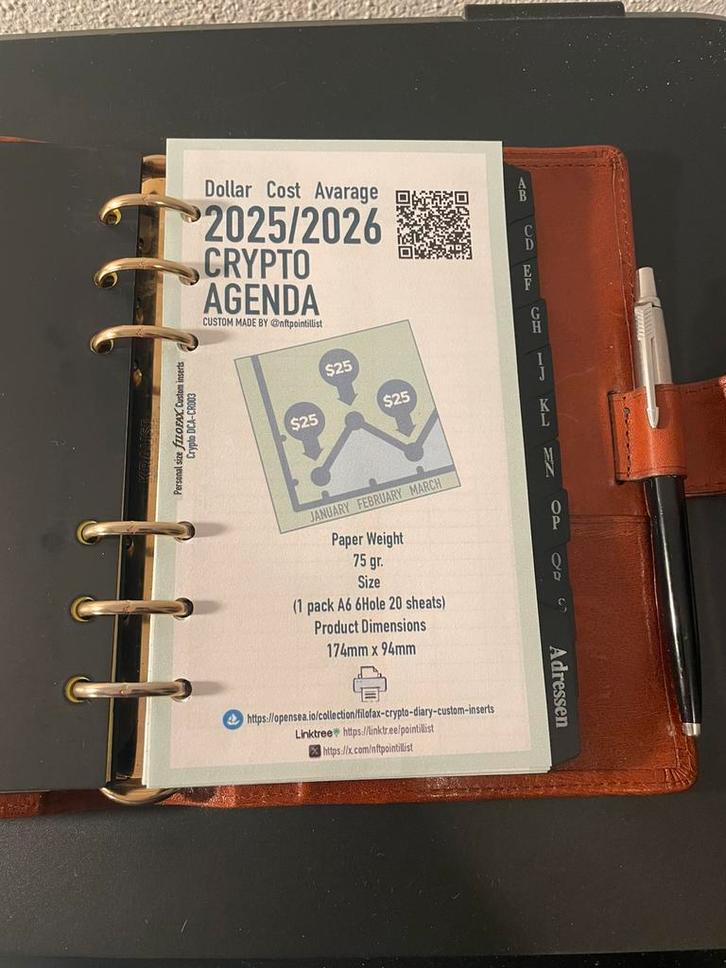 Filofax Agenda Personal size Custom made Refils DCA-CR003, Diversen, Agenda's, Nieuw, Ophalen of Verzenden