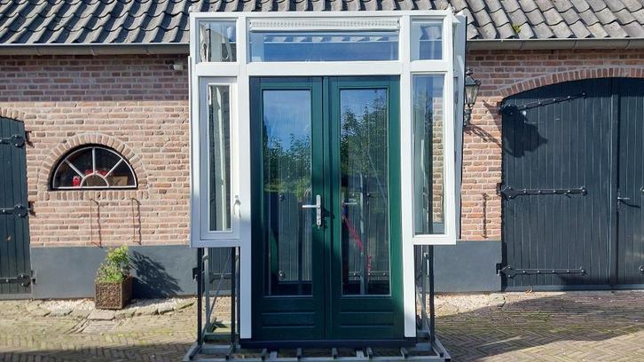 tuindeuren met kozijn en boven en zijlicht, Doe-het-zelf en Verbouw, Kozijnen en Schuifpuien, Nieuw, Deurkozijn, Hout, 150 tot 225 cm