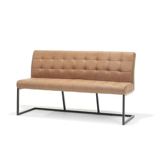 Eetbank Patch stof soft cognac | Webshop, Huis en Inrichting, Stoelen, Nieuw, Metaal, Stof, Overige kleuren, Ophalen of Verzenden