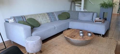 Mooie VT wonen hoekbank grijs / blauw, Huis en Inrichting, Banken | Bankstellen, Zo goed als nieuw, Hoekbank, Vierpersoons of meer