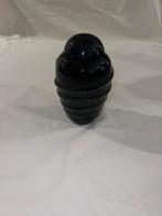 Stijlvolle glazen urn – modern zwart met geribbeld design, Ophalen of Verzenden